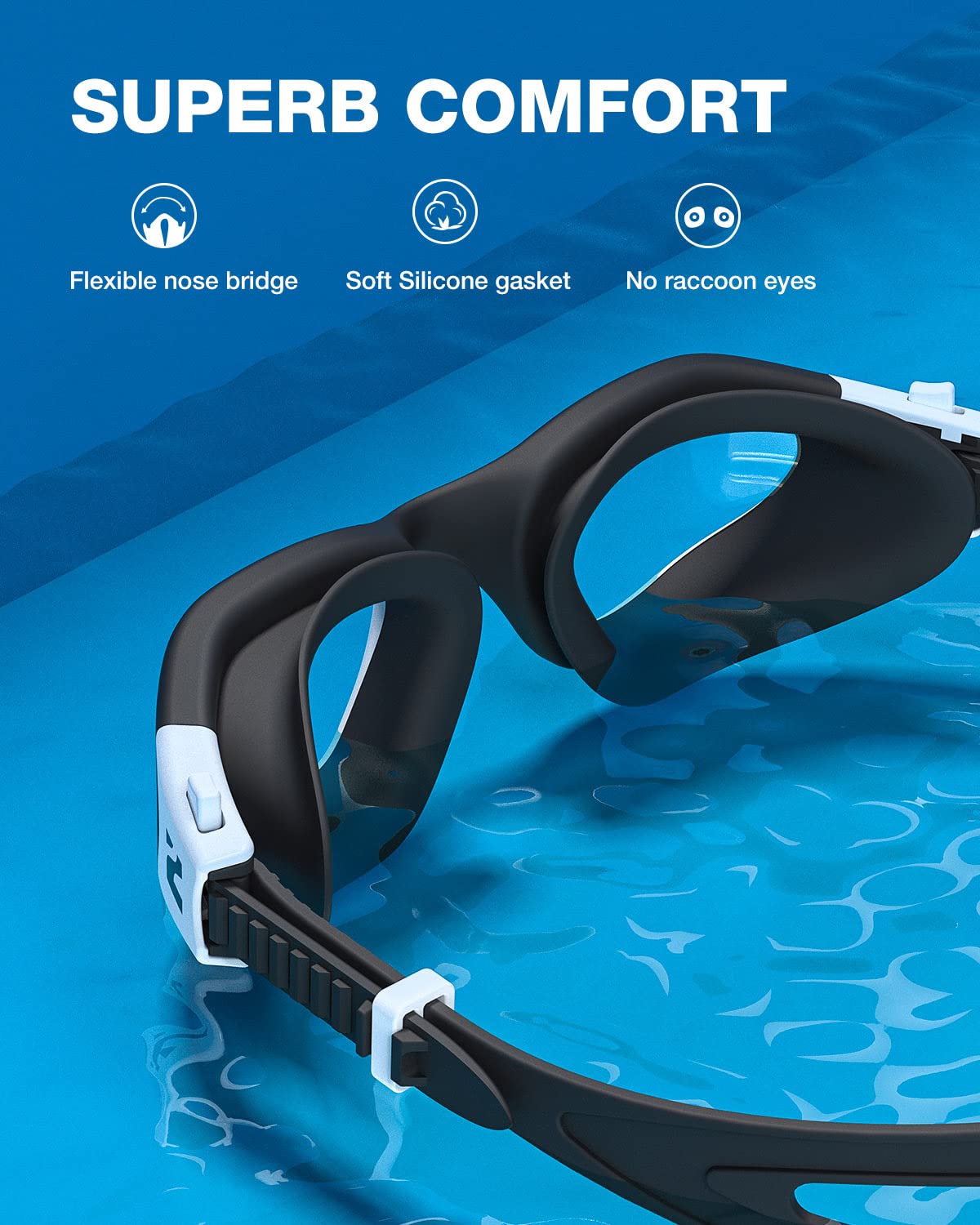 Buy now ZIONOR Swim Goggles, G1 SE Swimming Goggles Anti-Fog for Adult Men Women at indiglob india