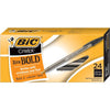 BIC Cristal Xtra Bold Ballpoint Pens, Bold Point (1.6mm) For Vivid And Dramatic Lines, Black Ink, 24-Count Pack, Perfect Ink Pens - Black Ink