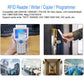 Buy now English 10 Frequency RFID NFC Card Copier Reader Writer for IC ID Cards and All 10pcs 125kHz Cards+10pcs ID 125kh Key Fobs+10pcs 13.56mhz UID Key +1USB at indiglob india