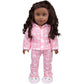 Bunny Doll Pajama Set w Slippers- 18" Doll Clothes & Accessories Compatible w American Girl Dolls- 3pc PJ Outfit Set Includes Rabbit Shirt, Pants,& White Slippers- Cozy