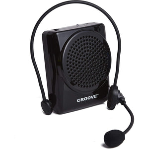 Croove Rechargeable Voice Amplifier, with Waist/Neck Band and Belt Clip, 20 Watts. Very Comfortable Headset