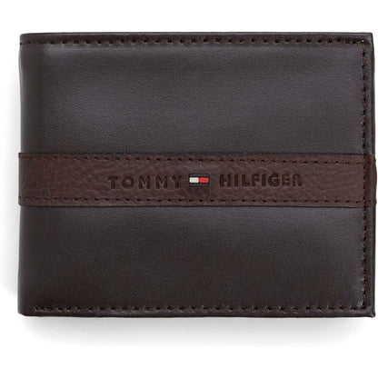 Tommy Hilfiger Men's Leather Slim Bifold Wallet with Coin Pocket