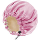 Satin Silk Bonnet for Curly Hair Bonnet Braid Bonnet for Sleeping Bonnets for Women Large Double-Layer Adjustable Black