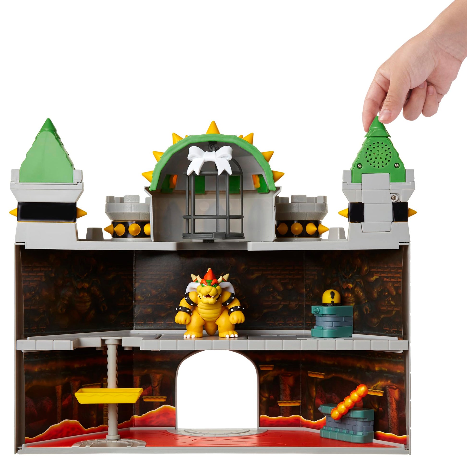 Buy now Super Mario Nintendo Deluxe Bowser's Castle Playset with 2.5" Exclusive Articulated Bowser Action Figure, Interactive Play Set with Authentic in-Game Sounds at indiglob india