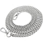 Model Worker DIY Iron Flat Chain Strap Handbag Chains Purse Chain Straps Shoulder Cross Body Replacement Straps with Metal Buckles (55", Gold)
