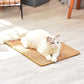 FUKUMARU Cat Scratcher Mat, 23.6 X 15.7 Inch Natural Sisal Cat Scratch Mats, Horizontal Cat Floor Scratching Pad Rug with Sticky Tapes, Protect Couch and Carpets
