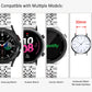 Bands Compatible with Galaxy Watch 7 / FE / 6/6 Classic / 5/5 Pro / 4/4 Classic / 3 41mm / Huawei GT3 42mm, 20mm Solid Stainless Steel Metal Replacement Strap for Women Men