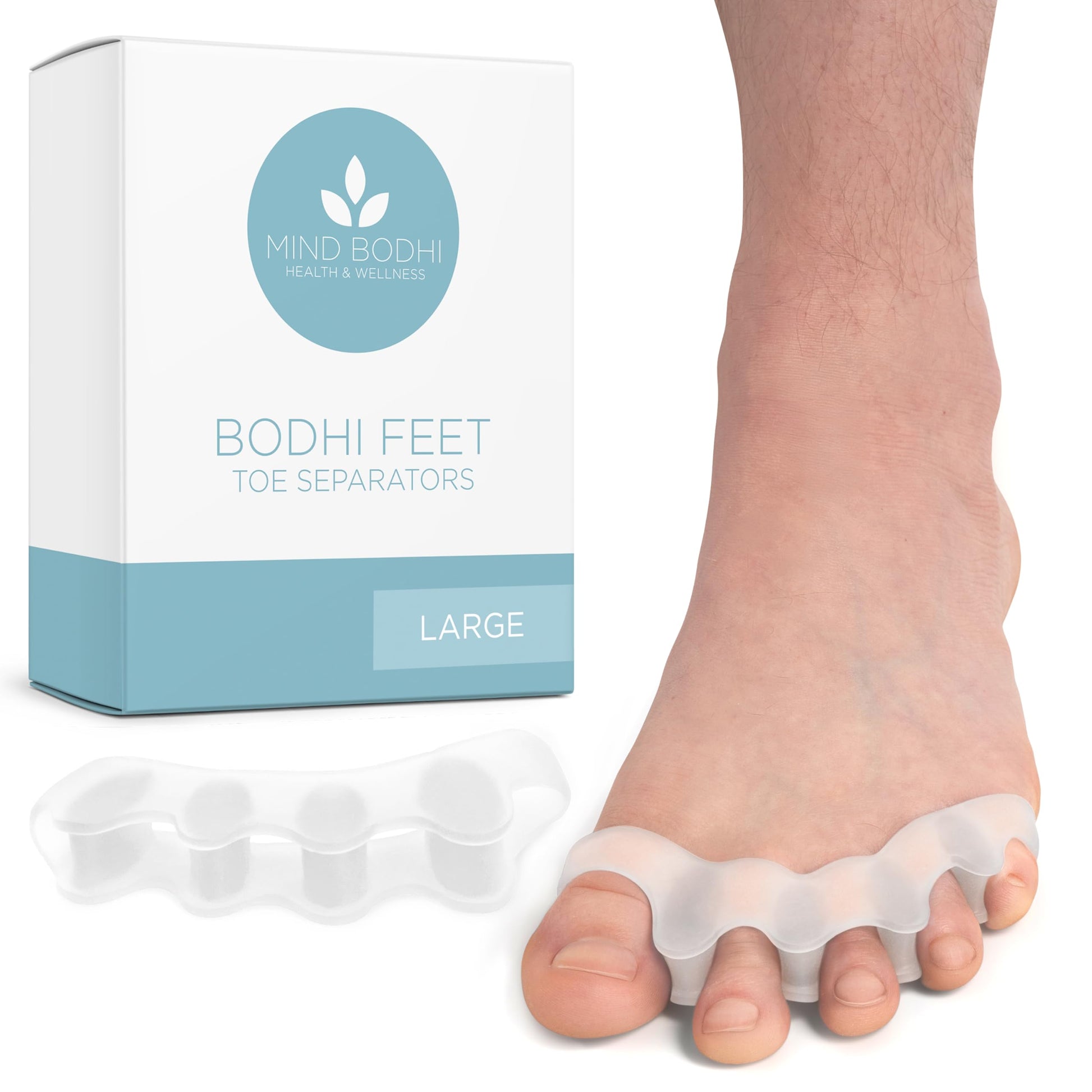 Buy now Mind Bodhi Toe Separators/Toe Spacers - For Men and Women - Regular Size – Blue Large Size Clear at indiglob india