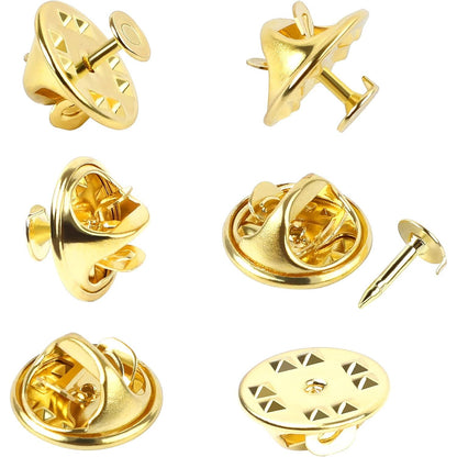 JANYUN 120 Pairs Butterfly Clutch Tie Tacks Pin Back Replacement with 8mm Length 4mm Width Blank Pins for Craft Making (4mm, Silver)