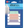 Avery Margin Ultra Tabs, 2.5" x 1", 2-Side Writable, Assorted Colors, 24 Repositionable Page Tabs (74768) - Metallic Geometric