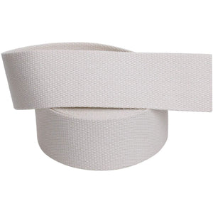 COTOWIN 2" Wide Thick Heavy Cotton Webbing，6 Yards (Natural White, 2")