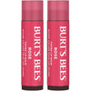 Burt's Bees Lip Tint Balm Stocking Stuffers Gifts, Long Lasting 2 in 1 Duo Tinted Balm Formula, Color Infused with Hydrating Shea Butter for a Natural Looking Buildable Finish, Petal Rose (2-Pack) - Rose