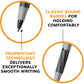 BIC Round Stic Grip Xtra-Comfort Ballpoint Pens, Medium Point, 1.2 mm, Gray Barrel, Black Ink, Pack Of 12 Pens