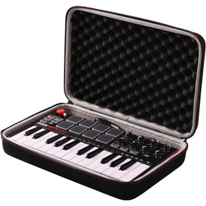 LTGEM Case Compatible with Akai Professional MPK Mini MK3 / MPK Mini Play MK3 25 Key USB MIDI Keyboard Controller, Black+Gray(Case Only)