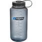 Nalgene BPA Free Tritan Wide Mouth Water Bottle, 32 Oz, Gray with Black Lid