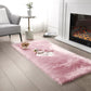 SERISSA Soft Fluffy Rug Grey Faux Sheepskin Fur Rug Shaggy Couch Cover for Bedroom Living Room Runner, 2x6 Feet