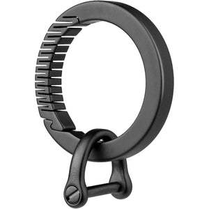 TISUR Titanium Round Carabiner Clip, Spring Hook Key Chain Ring, Small Keyring Carabiner with D-Ring for Car Keys