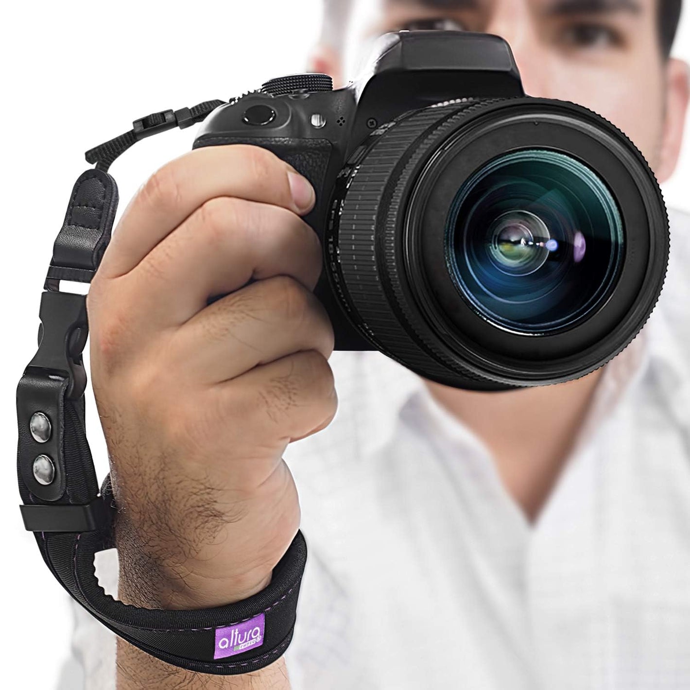 Buy now Camera Wrist Strap - Rapid Fire Heavy Duty Safety Wrist Strap by Altura Photo w/ 2 Alternate Connections for Use w/ Large DSLR or Mirrorless Cameras at indiglob india