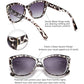 FEISEDY Polarized Vintage Sunglasses American Womens Square Jackie O Cat Eye Sunglasses B2451