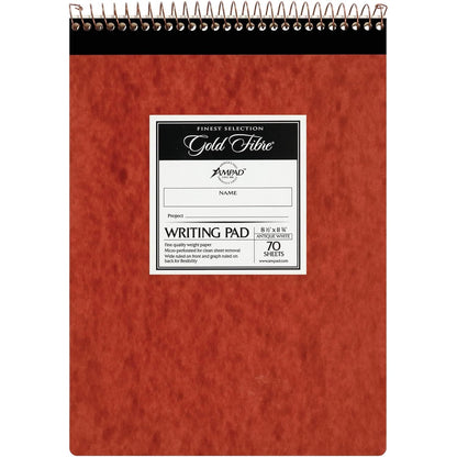 Ampad Gold Fibre Retro Pad, Wide Rule, 8-1/2 x 11-3/4, White, 70-Sheets/Pad (20-008R)