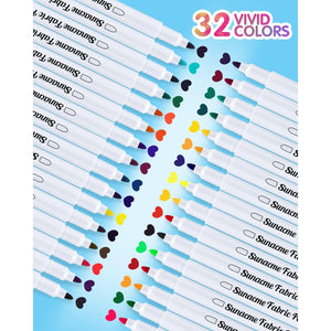 Buy now Fabric Markers Pen, 32 Colors Permanent Fabric Paint Pens for T-Shirt, Fine Tips Art Marker Set for Canvas Bags Hats Sneakers and Textiles at indiglob india
