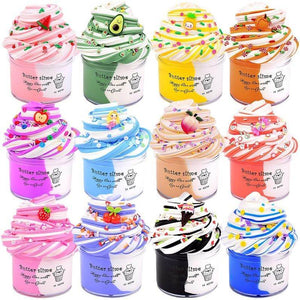 12 Pack Butter Slime Kit, Scented Slime Toy Kit for Girls and Boys, Soft & Non-Sticky, Play Education and Birthday Gift, for Kids Party Fun Stress Relief Toys - My Store