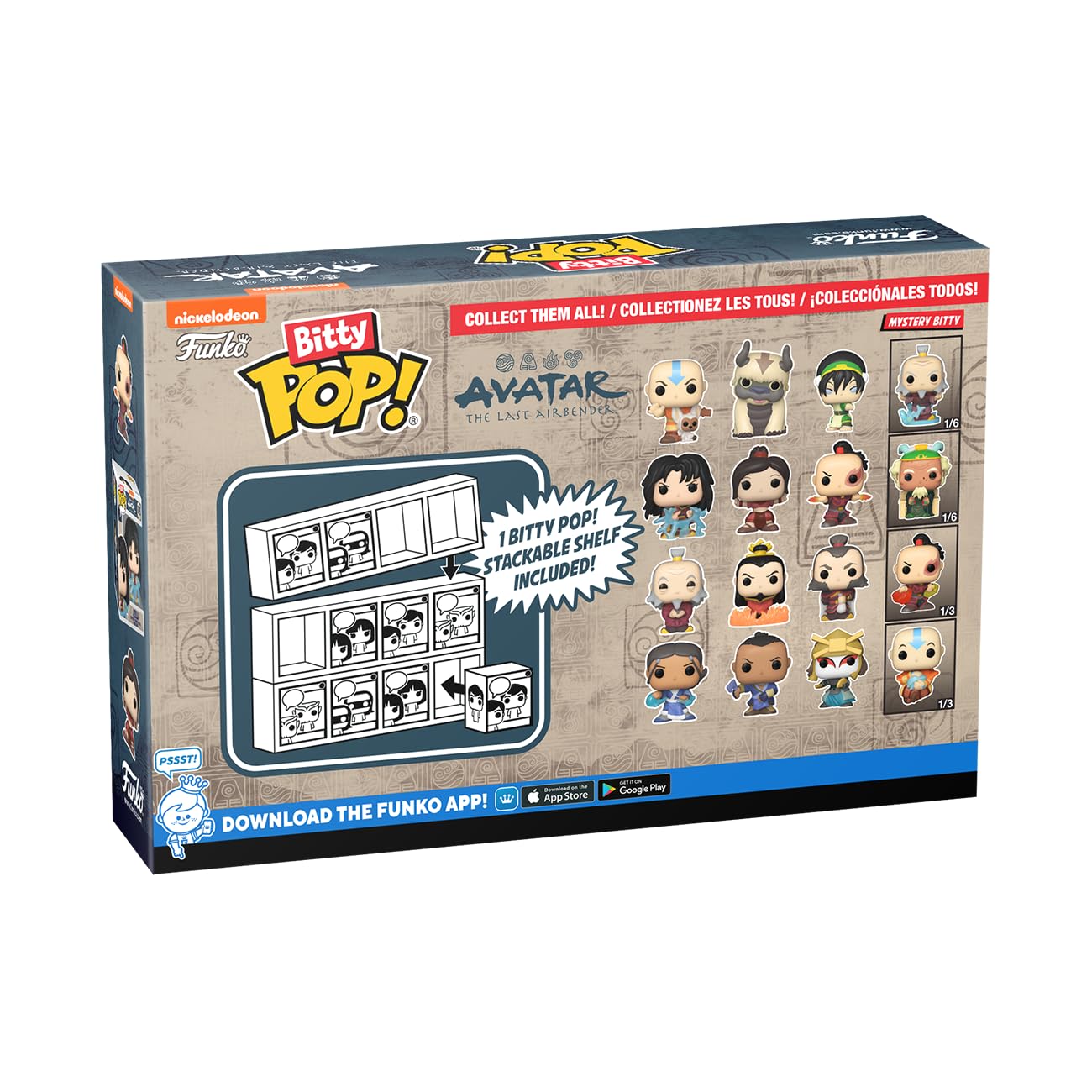 Buy now Funko Bitty Pop! Avatar: The Last Airbender - Aang, Appa, Toph, & A Surprise Mystery Mini Figure - 0.9 Inch (2.2 Cm) Collectable - Stackable Display Shelf Included - Gift Idea Cake Topper at indiglob india