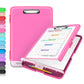 Buy now Sooez Clipboard with Storage, Clip Board 8.5 x 11 with Pen Holder, Plastic Organization Case Box for Letter Legal A4 Size Paper, Low Profile Clip, Nurses Teachers Must Haves, School & Office Supplies Rose Pink at indiglob india