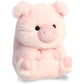 Aurora® Round Rolly Pet™ Prankster Pig™ Stuffed Animal - Adorable Companions - On-The-Go Fun - Pink 5 Inches