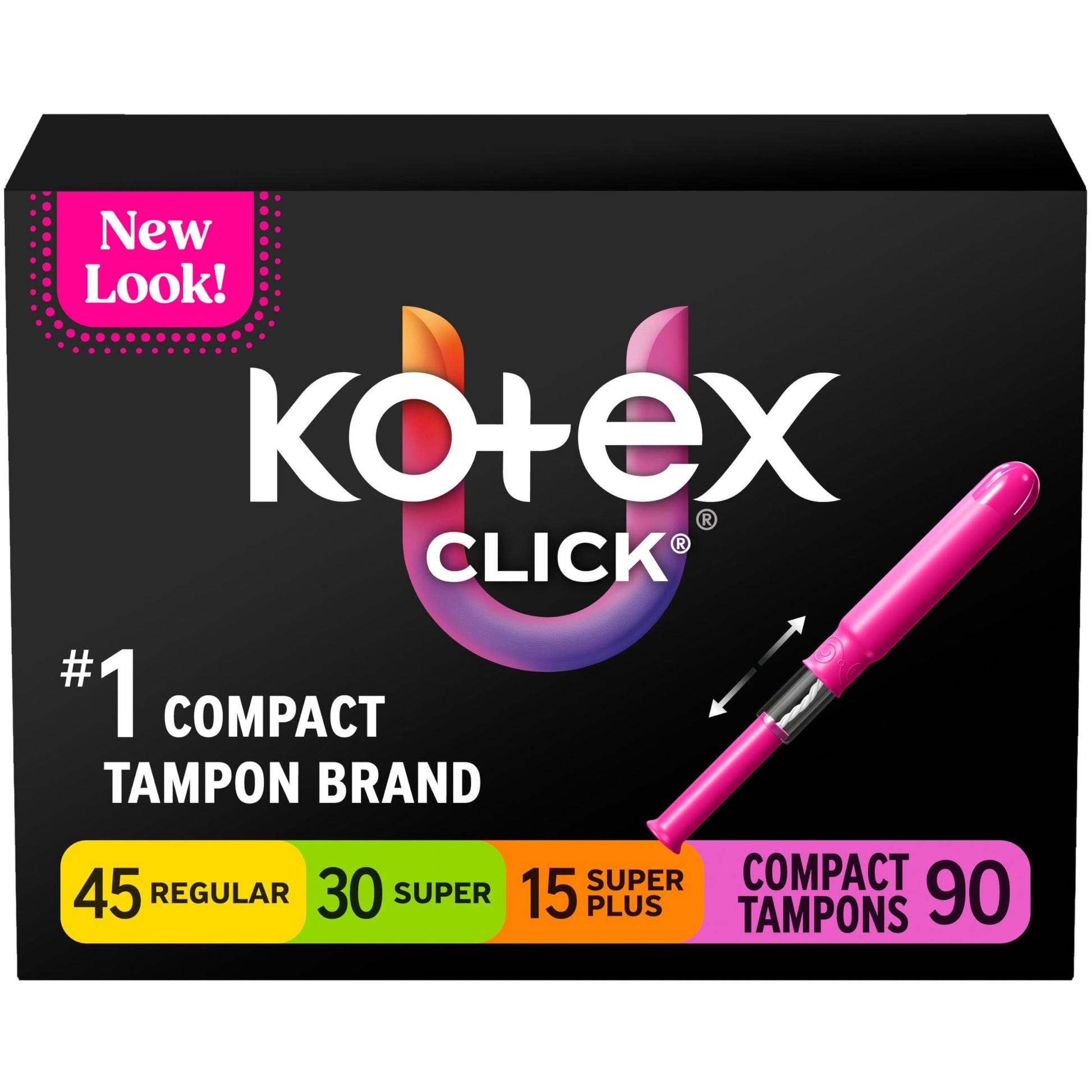 Buy now U by Kotex Tampons, Click Compact, Super Plus Absorbency, Unscented, 45 Count at indiglob india