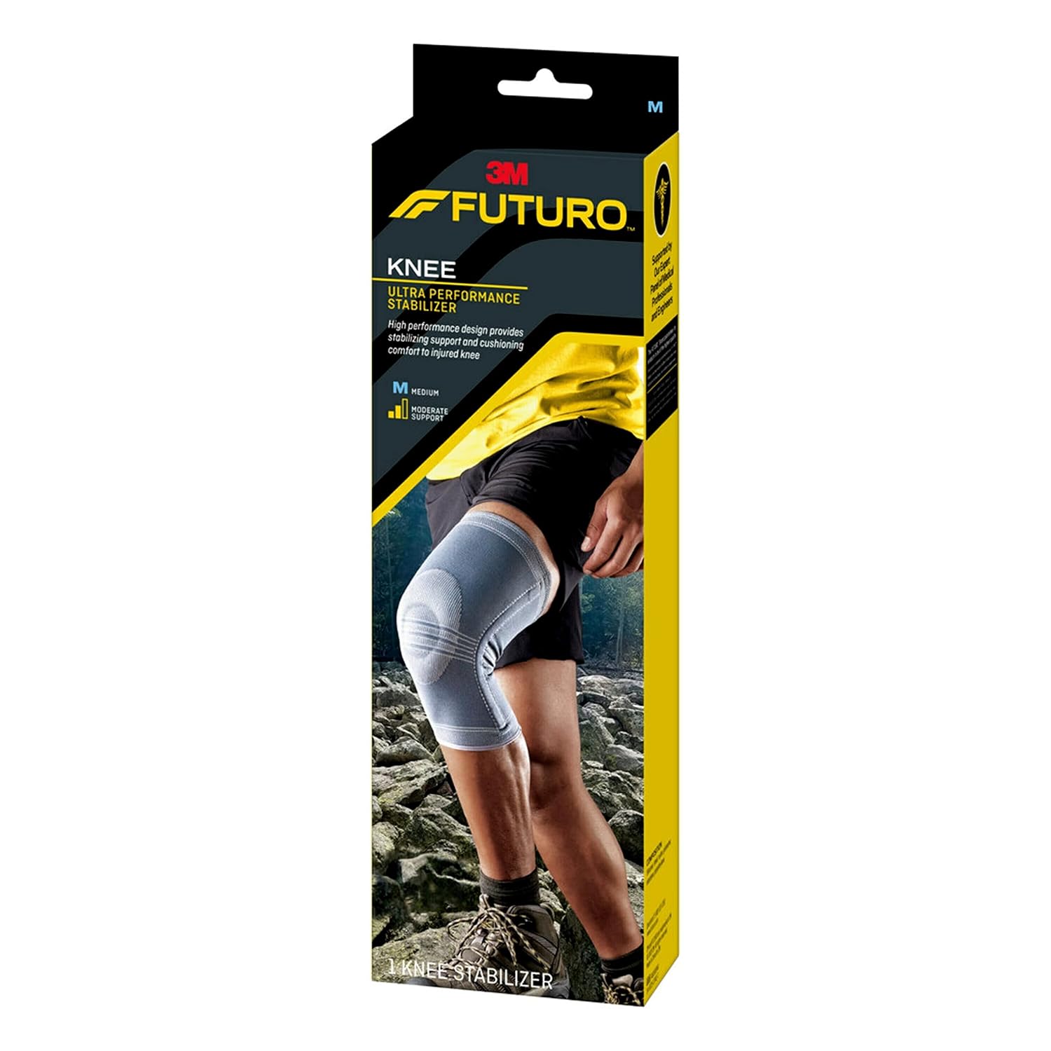 Buy now FUTURO Ultra Performance Knee Stabilizer, Ideal for Sprains, Strains, and General Support, Medium at indiglob india