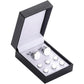 Tuxedo Studs and Cufflinks Set, Mens Cufflinks and Cuff Studs Set Cuff Links Stainless Steel Tux Buttons with Box for Tuxedo Shirts Wedding Business Gift