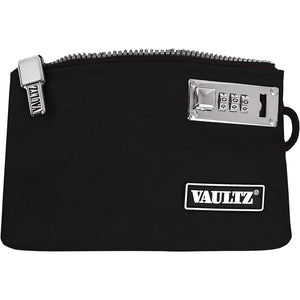 Vaultz Money Bag with Lock - 5 x 8 Inches, Men & Women's Locking Accessories Pouch for Cash, Bank Deposits, Wallet, Medicine, Phone and Credit Cards - Black