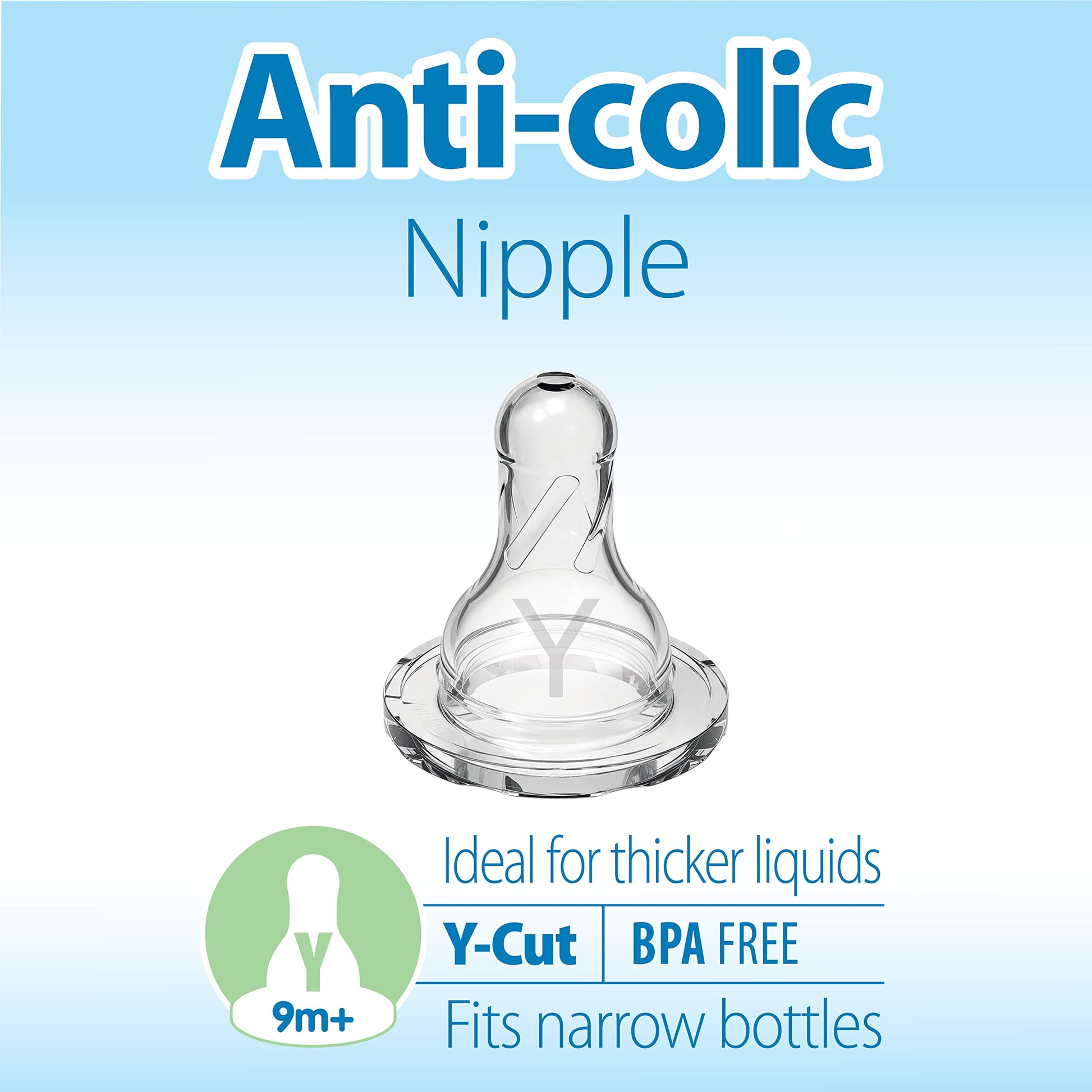 Buy now Dr. Brown’s Natural Flow Y-Cut Narrow Baby Bottle Silicone Nipple, Ideal for Thicker Liquids, 9m+, 100% Silicone Bottle Nipple, 6 Count at indiglob india