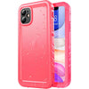 SPORTLINK Waterproof Case for iPhone 11, Full Body Heavy Duty Protection Full Sealed Cover Shockproof Dustproof Built-in Clear Screen Protector Rugged Case for iPhone 11 6.1 Inch - Pink