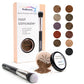 Hair Root Touch Up Powder - Darkest Brown - 11 True-to-Nature Root Concealer Shades - Longer-Lasting, Easy Hairline Shading with Clean Ingredients - With Brush