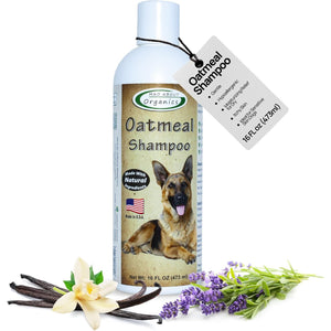 Oatmeal Dog Shampoo for Itchy Skin - Gentle, pH-Balanced Cleanser with Calming Vanilla & Lavender - Ideal for Dry, Flaky & Sensitive Coats - Mild Formula for Comfort (16 Ounce)