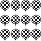 Checkerboard Balloon Aluminum Foil Black White Checkered Balloon for Racing Themed Party Decoration Supply, 18 Inches(12)