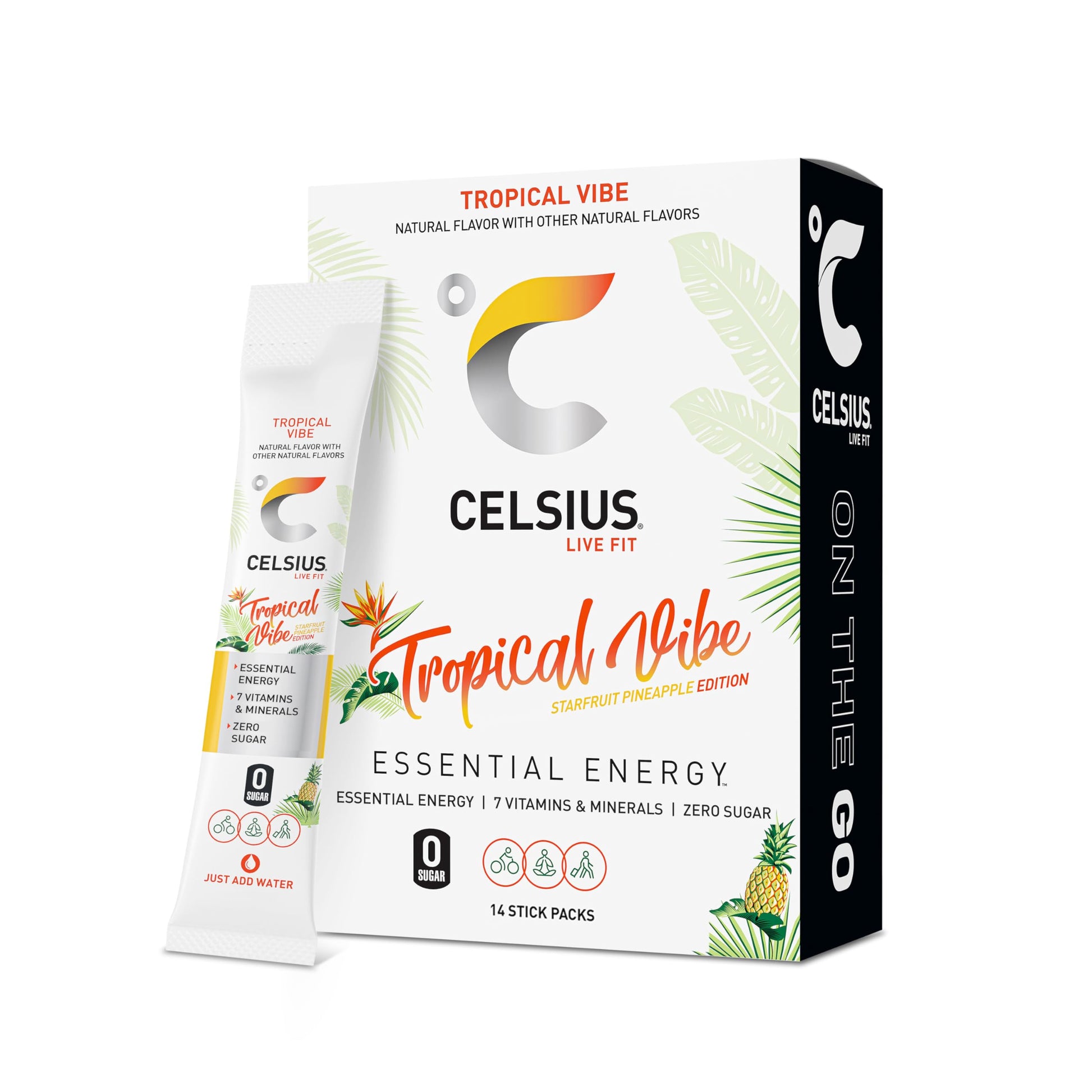 Buy now CELSIUS On The Go Strawberry Mango, Sugar Free Energy Drink Mix (14 Sticks per Pack) at indiglob india