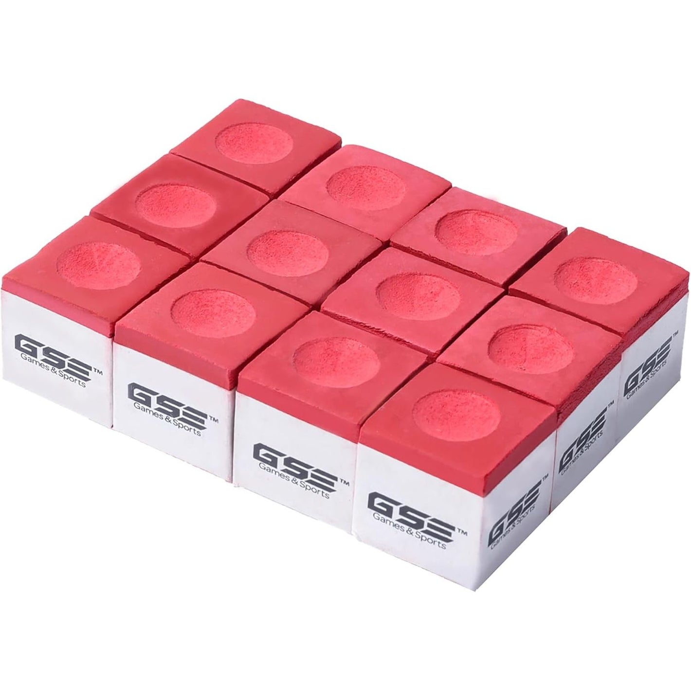 GSE Games & Sports Expert 12-Pack of Billiard/Pool Cue Chalks, Billiard Pool Table Accessories for Home/Tournament Use (6 Colors Available)
