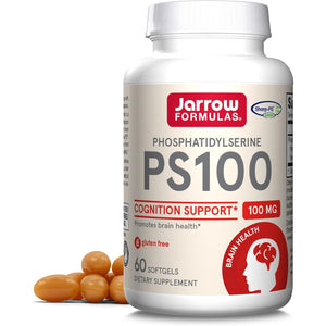 Jarrow Formulas PS100 Phosphatidylserine 100 mg, Dietary Supplement for Brain Health and Cognition Support, 60 Softgels, 20-60 Day Supply