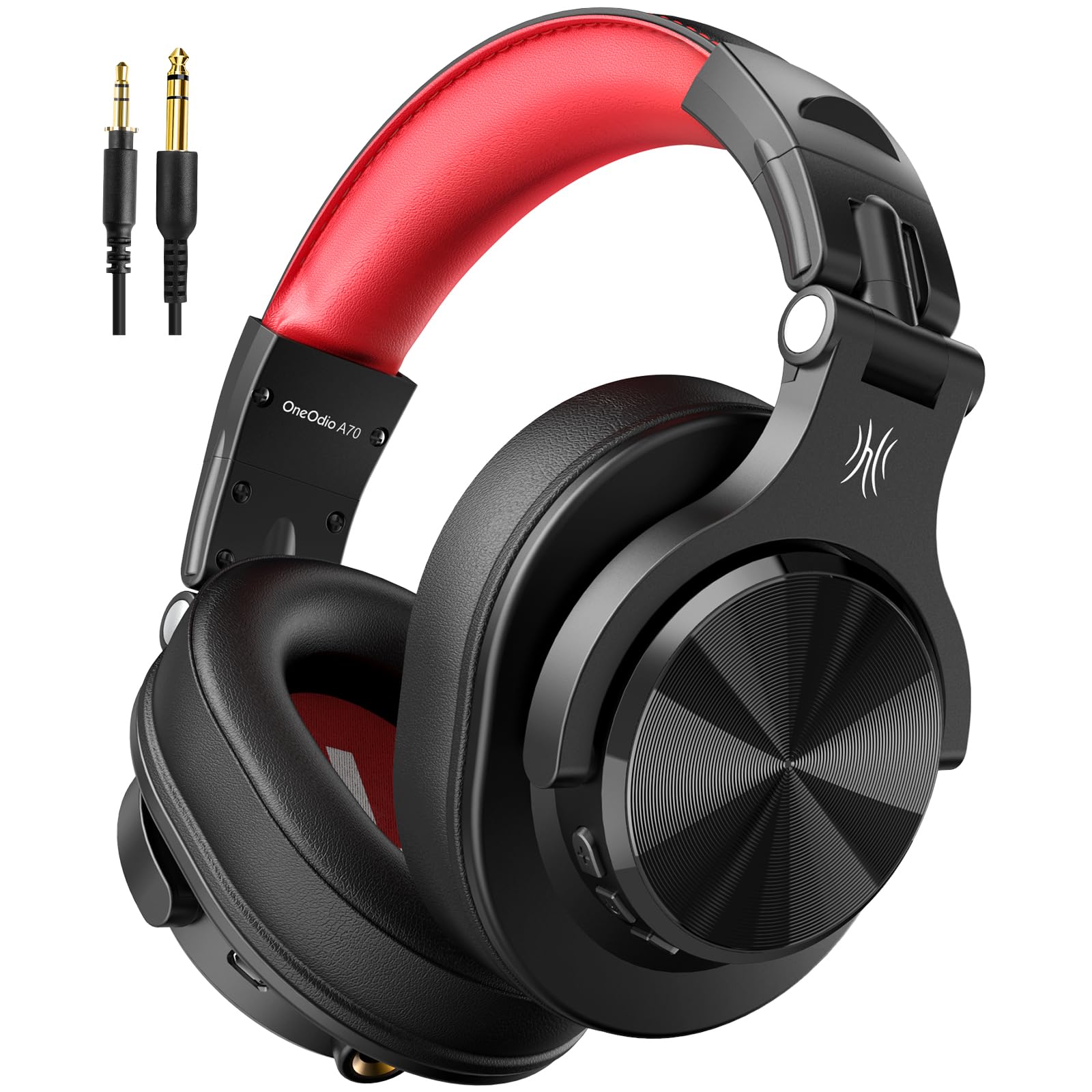 Buy now OneOdio A70 Bluetooth Over Ear Headphones, Wireless Headphones with 72H Playtime, Hi-Res, Built-in Mic, 3.5mm/6.35mm Wired Audio Jack for Studio Monitor & Mixing DJ Guitar AMP, Computer PC Gaming at indiglob india