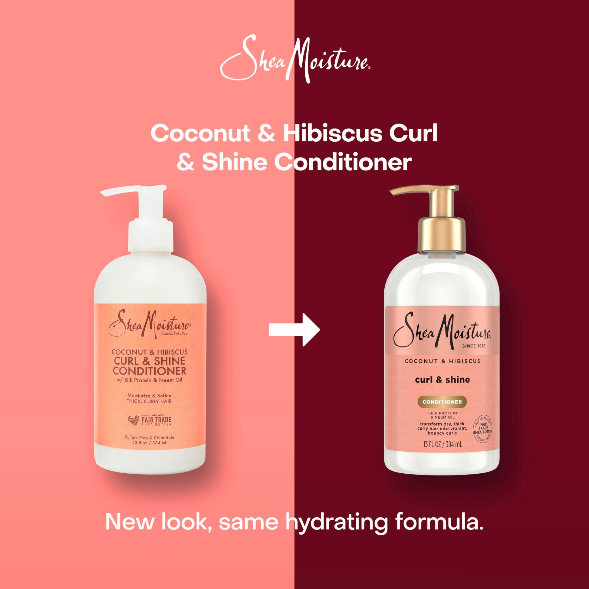 Buy now SheaMoisture Curl & Shine Conditioner Coconut & Hibiscus, for Thick, Curly Hair to Moisturize & Soften, 13 oz at indiglob india
