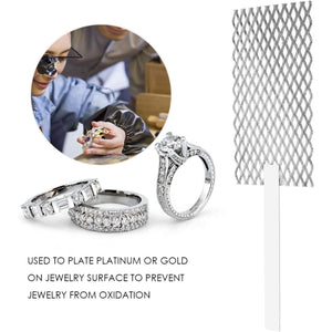 Buy now ZJchao Platinized Mesh, Titanium Platin Anode Jeweler Making Tool Rhodium Jewelry Plating Plater Tool Mesh with Handle Jewelry Plating Tool Meshes Titanium Mesh Plate for Plating Machine Anodes Grid at indiglob india