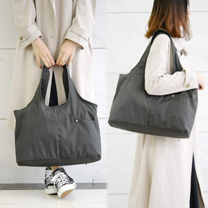 Buy now ZOOEASS Women Fashion Large Tote Shoulder Handbag Waterproof Tote Bag Multi-function Nylon Travel Shoulder(Grey) at indiglob india