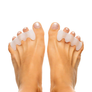 Original Ease Relief Gel Toe Correctors & Toe Spacers (2 Pair) - Correct Toes Naturally With Toe Separators For Men and Women - Great Choice For Fighting Bunions, Overlapping Toes, and More