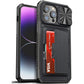 ATATOO Wallet Case for iPhone 14 Pro Max with Card Holder, Sliding Camera Cover, Military Grade Protective Case Compatible with iPhone 14 Pro Max 6.7 Inch 2022 - Black