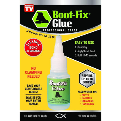 Shoe Glue – Professional Grade Shoe Repair Adhesive for Boots, Shoes, & More – Instant Bond, Clear Drying, Flexible, & Durable – Perfect for Leather, Rubber, & All Footwear (20g Tube)