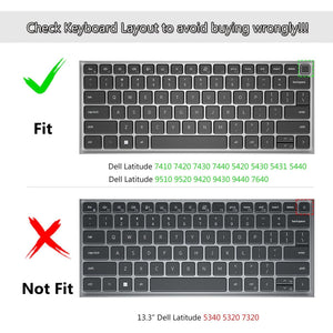 Keyboard Cover for Dell Latitude 7410 7420 7430 7440 7450 14" Notebook,Dell Latitude 5450 5440 5420 5430 5431,Dell Latitude 7520 15.6"/Latitude 9510 9520 9420 9430/Latitude 7640 7650 16" Skin-Clear