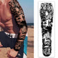 Extra Large waterproof Temporary Tattoos 8 Sheets Full Arm Fake Tattoos and 8 Sheets Half Arm Tattoo Stickers for Men and Women (22.83"X7.1")